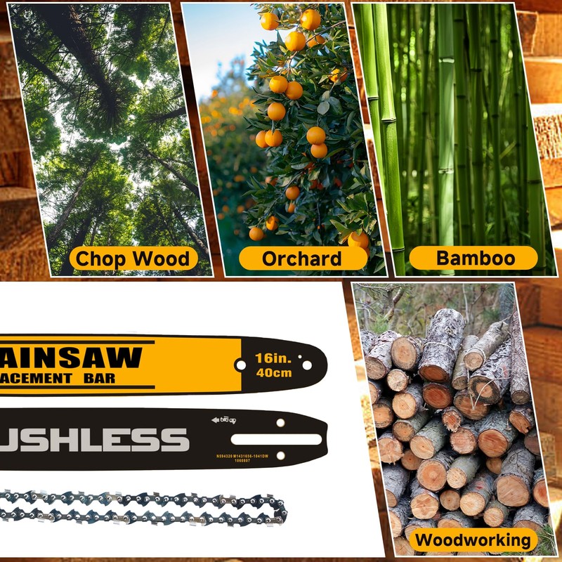 DWZCSB16 & DWO1DT616T 16 Inch Chainsaw Bar and Chainsaw Chain