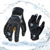 [Vgo...] Men's Mechanic Gloves, Synthetic Leather, 3D Dimensional, Touch Panel