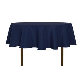 sancua - Mantel redondo de 70 pulgadas, resistente al agua, a prueba de derrames, lavable, tela decorativa de tela para mesa de comedor, fiestas de buffet y camping, azul marino