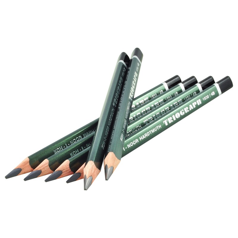 KOH-I-NOOR Trio Graph–6Thick Triangular Graphite Pencils. 18314B by Koh-I-Noor