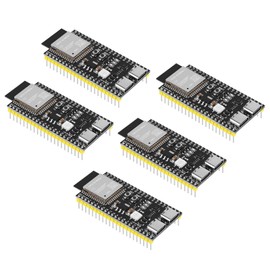 YELUFT Pack of 5 ESP32-S3-DevKitC-1-N8R2 Development Board Integrated 2.4GHz WiFi Bluetooth 5.0 ESP32-S3-WROOM-1 Microcontroller Processor Dual Type C Interface for Arduino