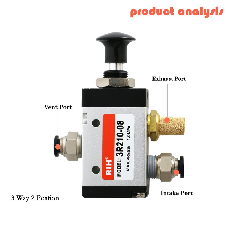 RIH 3 Way 2 Postion Air Valve Air Hand Lever