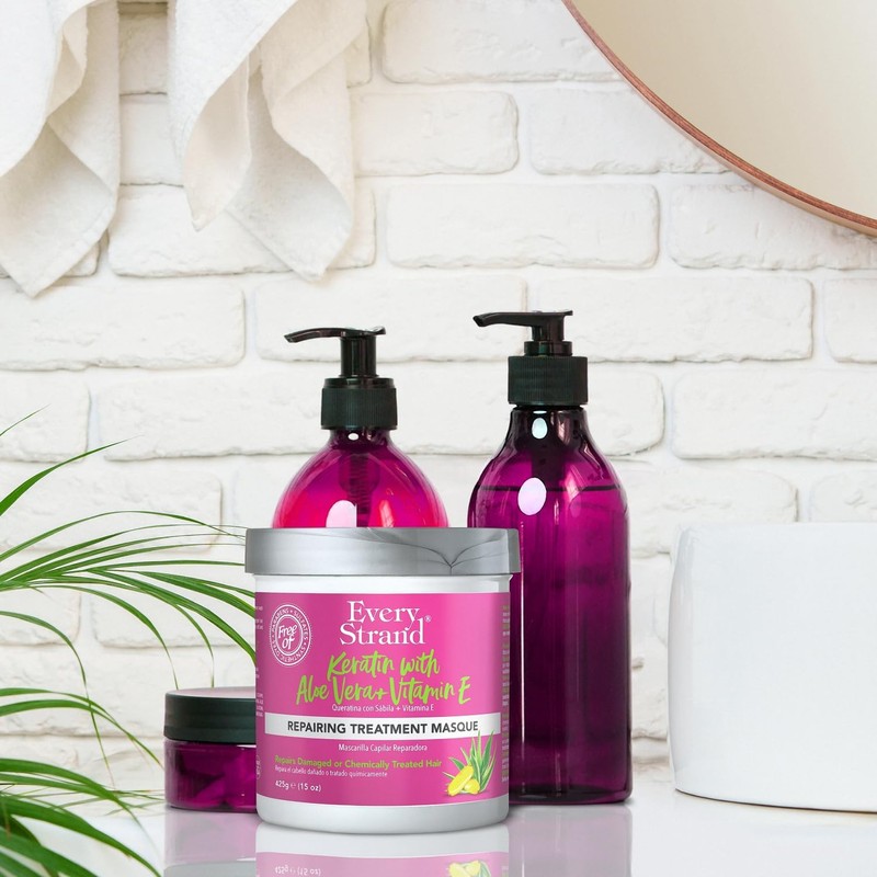 Every Strand Mascarilla para Cabello de Keratina y Aloe Vera