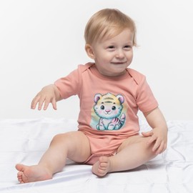 Premium 3-Pack 100% Organic Cotton Baby Bodysuits – Unisex Essentials for Toddlers, Newborns, Infants & Children (Multicolor, 3-6 Months)