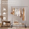 HYSEYY Clothes Rack, Rolling Clothing Rack for Hanging Clothes Load