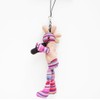 Kokopelli Doll X-Small Amulet Keychain, pink MIX