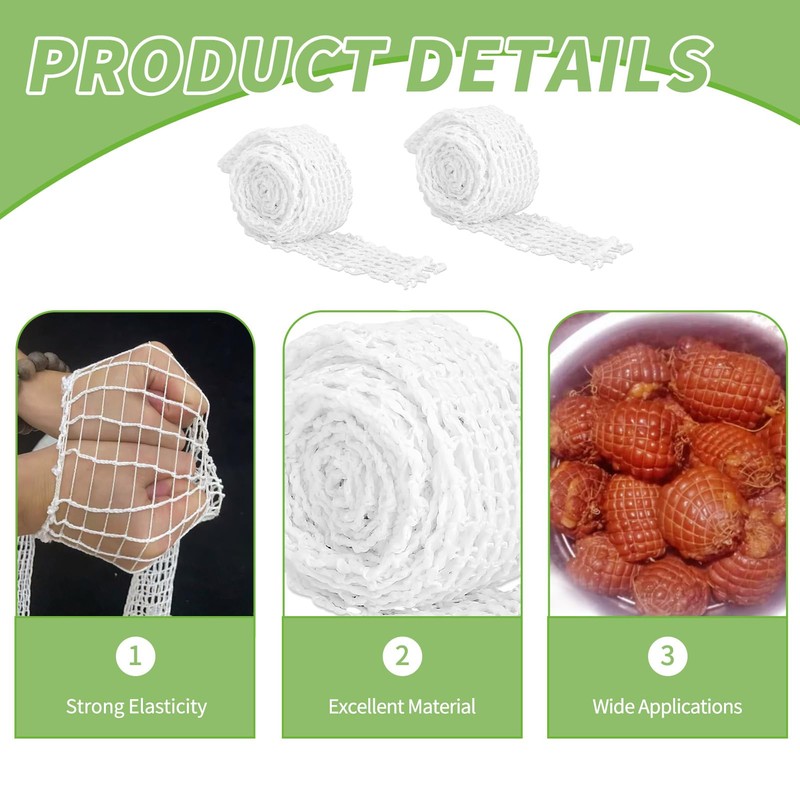 2 Rolls Meat Net for Roast Net, Ham Net, Roll