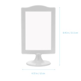 Angoily Double-Sided Standing Picture Frames 4 Pieces 8 45 x 4 72 Inch Base Photo Frame with Inserts and Base 2 Sides Vertical Photo Frame for Wedding Office Home Decoration