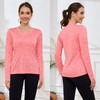 5 Pack Womens Long Sleeve Workout Tops Moisture Wicking Athletic