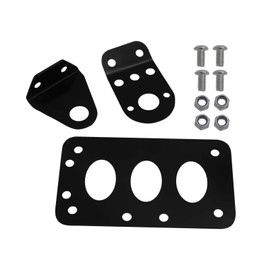 HDBUBALUS Tail Light Side Mount License Plate Bracket Horizontal Vertical Tag Holder Fit for 20mm (34") Axle Mount Compatible with Harley Yamaha Suzuki Kawasaki Cruiser Chopper Bobber Custom Bike