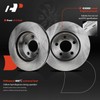 A-Premium 11.26 in (286mm) Front Vented Disc Brake Rotors +