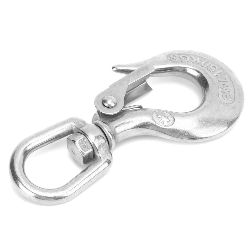 5pcs Stainless Steel Eye Slip Hook with Safety Latch Lifting
