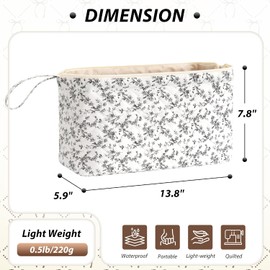 Shark Flex Style Case - Organizador acolchado de herramientas para el cabello para mujer, funda de transporte portátil para accesorios de rizador plano, Black Flowers, 13.8 x 7.8 x 5.9 inches