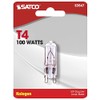 Satco S3547 1/Card 120V 100-Watt T4 G9 Base Light Bulb,