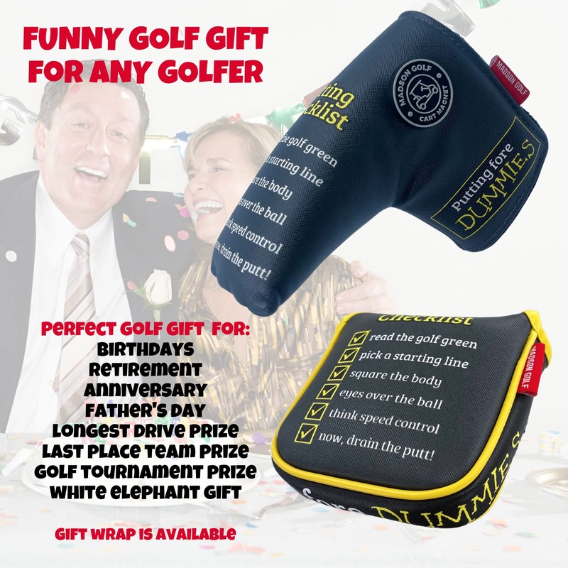 Funny Golf Fore Dummies Checklist Headcovers for Blade Putters Headcovers,