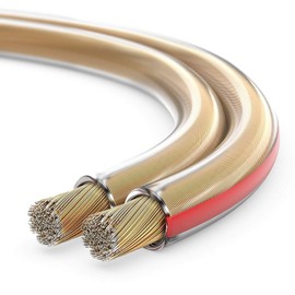 Sonero® 20 Metre 2 x 1.50 mm² CCA Speaker Cable/Box Cable, Colour: Transparent