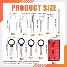 Tanstic 21Pcs Car Radio Removal Tool Kit, Professional Car Stereo CD Player Remover, Universal Radio Removal Keys Tool with Storage Bag for Most Car and Truck