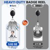 Teskyer 2 Pack Heavy Duty Retractable Badge Holders with Carabiner