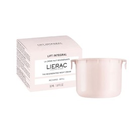Lierac Lift Integral - Recambio de crema de noche reafirmante y elevadora con ácido hialurónico, ARN rosa y extracto de tulipán negro, adecuado para todo tipo de piel, incluyendo sensible, repuesto de 1.7 fl oz