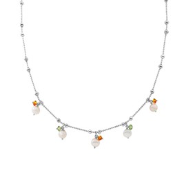 Orphelia Jewelry ZR - 3798 Children's Necklace with Pendant 925 Sterling Silver with Synthetic Pearls and Zirconia 45 CM ZK - 2551