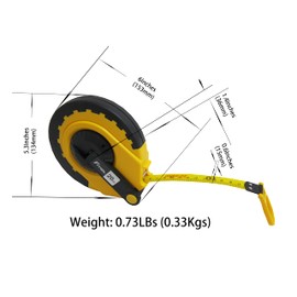 66Feet Fiberglass Measuring Tape, Dual-Sided Measuring Reel with Feet and Meters, for Sports, Landscaping, Building, Masonry，Carpentry, Contractor Engineer's Measuring Tape 20M