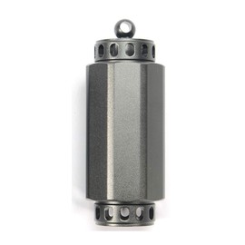 Aluminum Pill Box Waterproof Portable Pill Canister Sealing Container for Outdoor Travel Camping (Grey, Small)