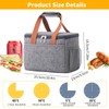 Insulated Lunch Bag with Bottle Holder, Cool Lunch Box for