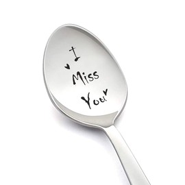 Anniversary Birthday Spoons Gifts for Husband Wife I Miss You Gifts Spoon for Her Him Long Distance Relationship Gifts for Boyfriend Girlfriend Coffee Tea Lover Gift Spoons