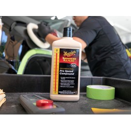 Meguiar’s Pro Speed Compound M10032 - Fast-Cutting Compound for Heavy Scratch and Swirl Removal - Professional Car Polish - Compound That Removes up to 1200 Grit Sanding Marks, 32 Oz