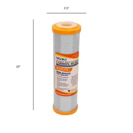 PureT Carbon Block Chloramine Filter, 10"x2.5", 0.5 Micron