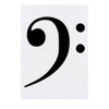 'Bass Clef' Temporary Tattoo - Water Resistant, Skin-Safe, Non-Toxic Transfer