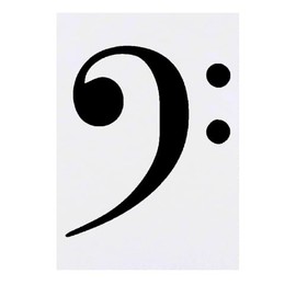 'Bass Clef' Temporary Tattoo - Water Resistant, Skin-Safe, Non-Toxic Transfer (TO00083071)
