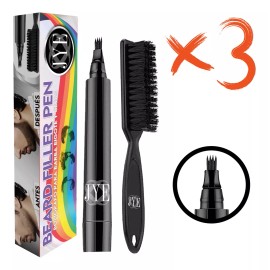 JYE Pincel Boligrafo Para Barba,bigote Cejas Jye Versn Pride 3pz