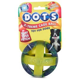 Candy-Themed Marble Cage Ball Dog Toys – Heavy Duty Chew Balls for Dogs – Scented Rubber, Textured for Dental Wellness – Dubble Bubble, DOTS, Blow Pop, Junior Mints