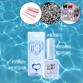 Yes, mayo Yogomayo Holy Moly Blue Magnetic Gel Transparent Nail + 30 Parts / 요고마요 홀리몰리 블루 자석젤 투명네일+파츠30개
