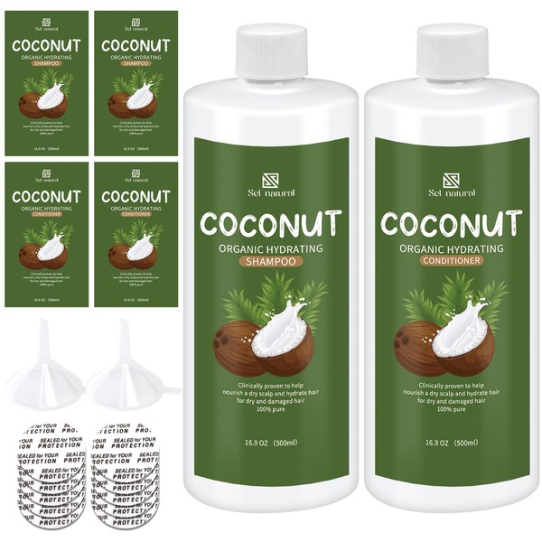 2 Pcs 16.9 oz Fake Shampoo Conditioner Flasks Kit Leak