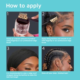 KISS Colors & Care Maximum Hold Edge Fixer Scented Styling Hair Gel for Edge Control - Very Cherry - 1.01 fl oz