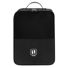 Travel Bag 3 Pairs Shoes Shoe Bag Travel Shoe Storage Bag Waterproof Dust Protection Shoe Bag Portable Boot Bag Breathable Mesh Storage Bag Business Holiday On The Go, black