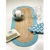CHARDIN HOME Verona Oval Woven Jute & Cotton Braided Table