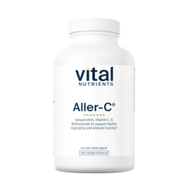 Vital Nutrients Aller-C | Vegan Respiratory and Sinus Function Support*| Isoquercitrin, Bromelain, Bioflavonoids, & Vitamin C | Gluten, Dairy, Soy Free Supplement | 200 Capsules