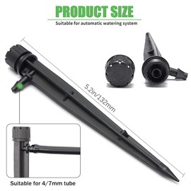 Aongray Irrigation Dripper Drip Kit,360 Degree Adjustable 8 Holes Watering System Micro Flow Drip Irrigation Kit, Water Irrigation Sprinkler Connector for 4mm/7mm Tube(50pcs)