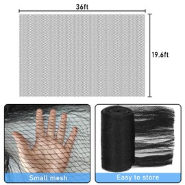 Hlimior 16x 32 Feet Pool Leaf Net Cover Inground Pool Cover Rectangle Swimming Pool Cover Mesh Pool Cover for 16 x 32ft Inground Swimming Pool, Keeps Leaves Out of Your Pool (Black)…