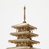 wa-gu-mi Five-storied Pagoda Wooden Architecture 3D Puzzle - Fun DIY