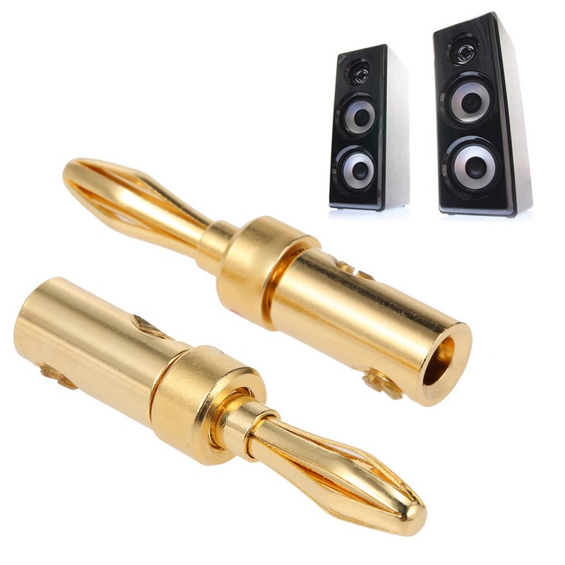 Banana Plug Connector Corrosion-Resistant Banana Connector for Audio Video Amplifier