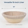 Lorzon 6 Pack Bread Proofing Basket Cover, 10 Inch Round