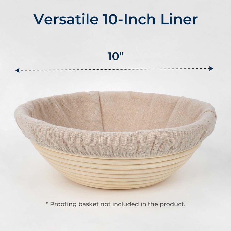 Lorzon 6 Pack Bread Proofing Basket Cover, 10 Inch Round