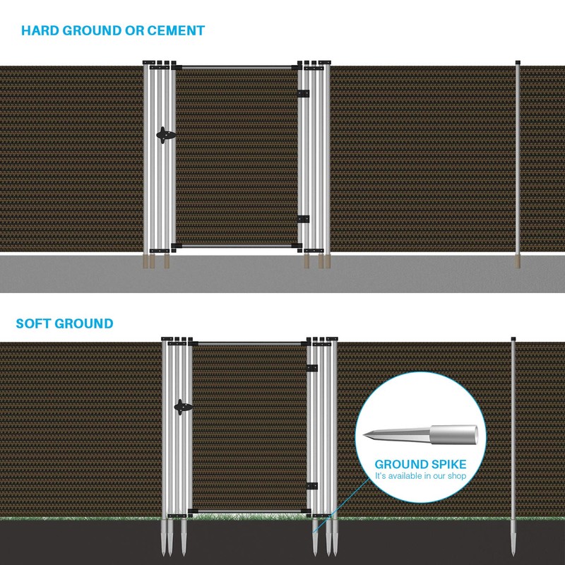 Patio Pool Fence Gate for Inground Pools with Privacy Fence