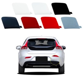 Goholy Car Rear Bumper Tow Hook Cover Compatible with Volvo V40 2012 2013 2014 2015 2016 2017 2018 2019 Trailer Cover Cap 39814200 Small Lid Towing Eye Cap Crystal White Right Passenger Side