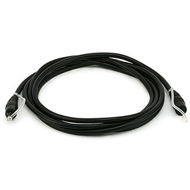 Monoprice S/PDIF Digital Optical Audio Cable - Toslink to 3.5mm Male Mini Toslink, 5.0 mm Outside Diameter, 6ft, Black