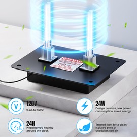 Air Scrubber Üν Light for HVAC System Dual Lamp 24w Power Consumption,110V Work Around The Clock, Four Lamps